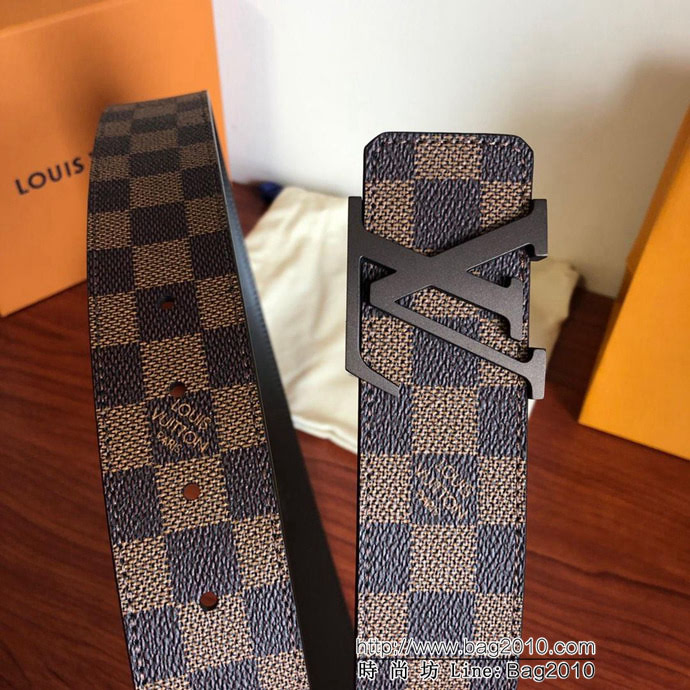 路易威登LV 原單品質 經典啡棋盤格 百搭款男士皮帶 M9807  xfp1396
